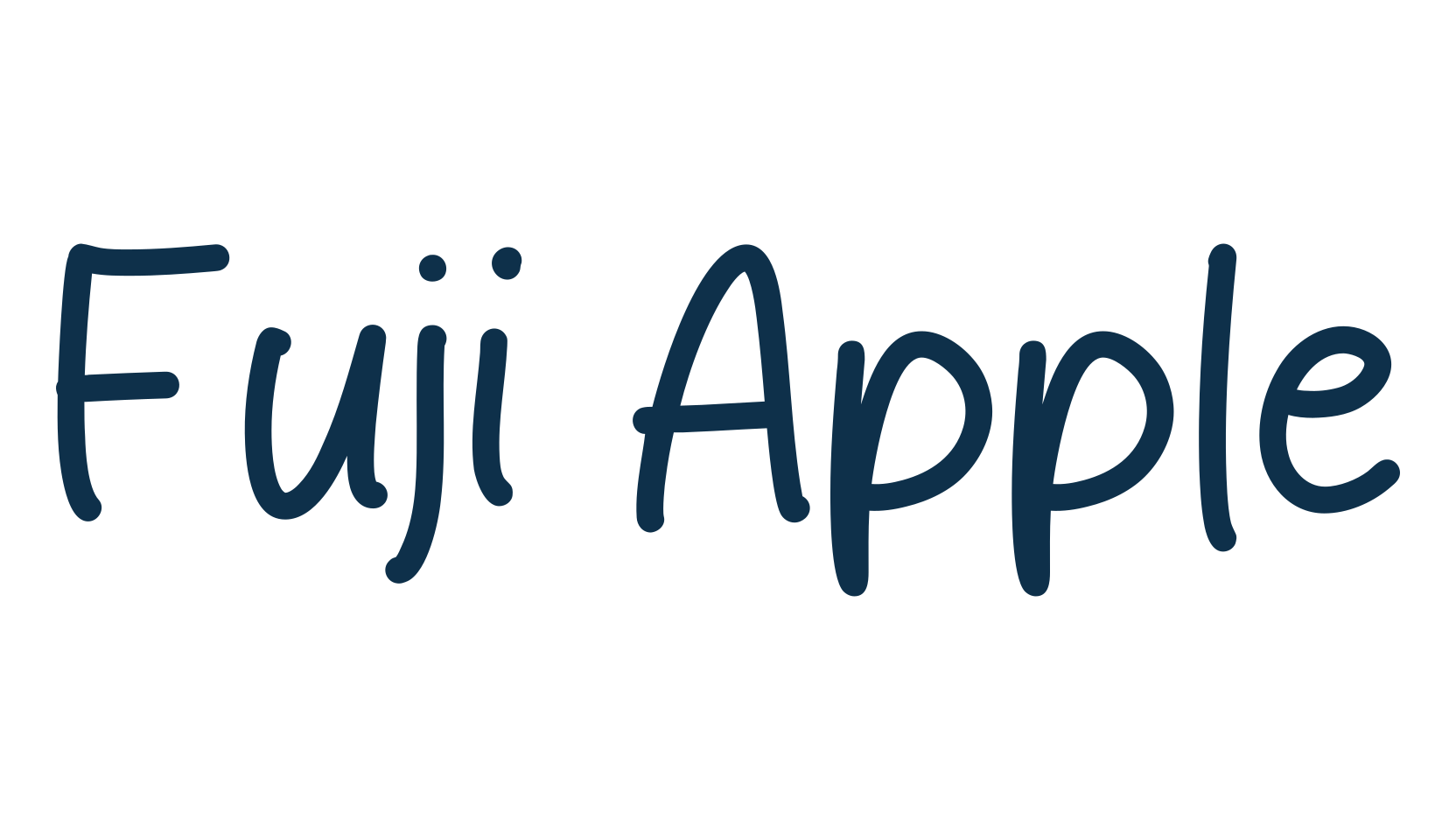 Fuji Apple, handwriting font preview