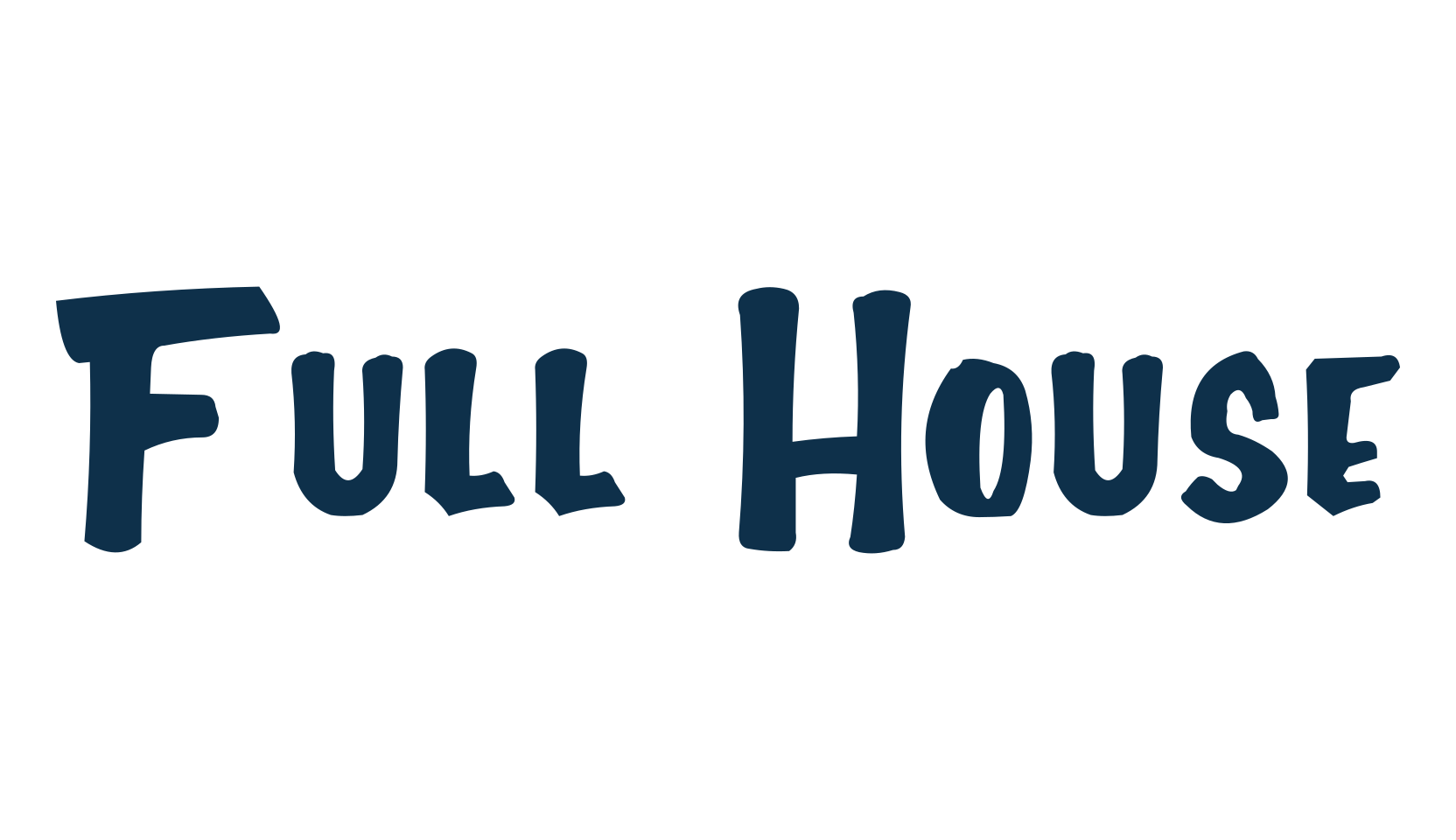 Full House, fancy cartoon decorative comic font preview