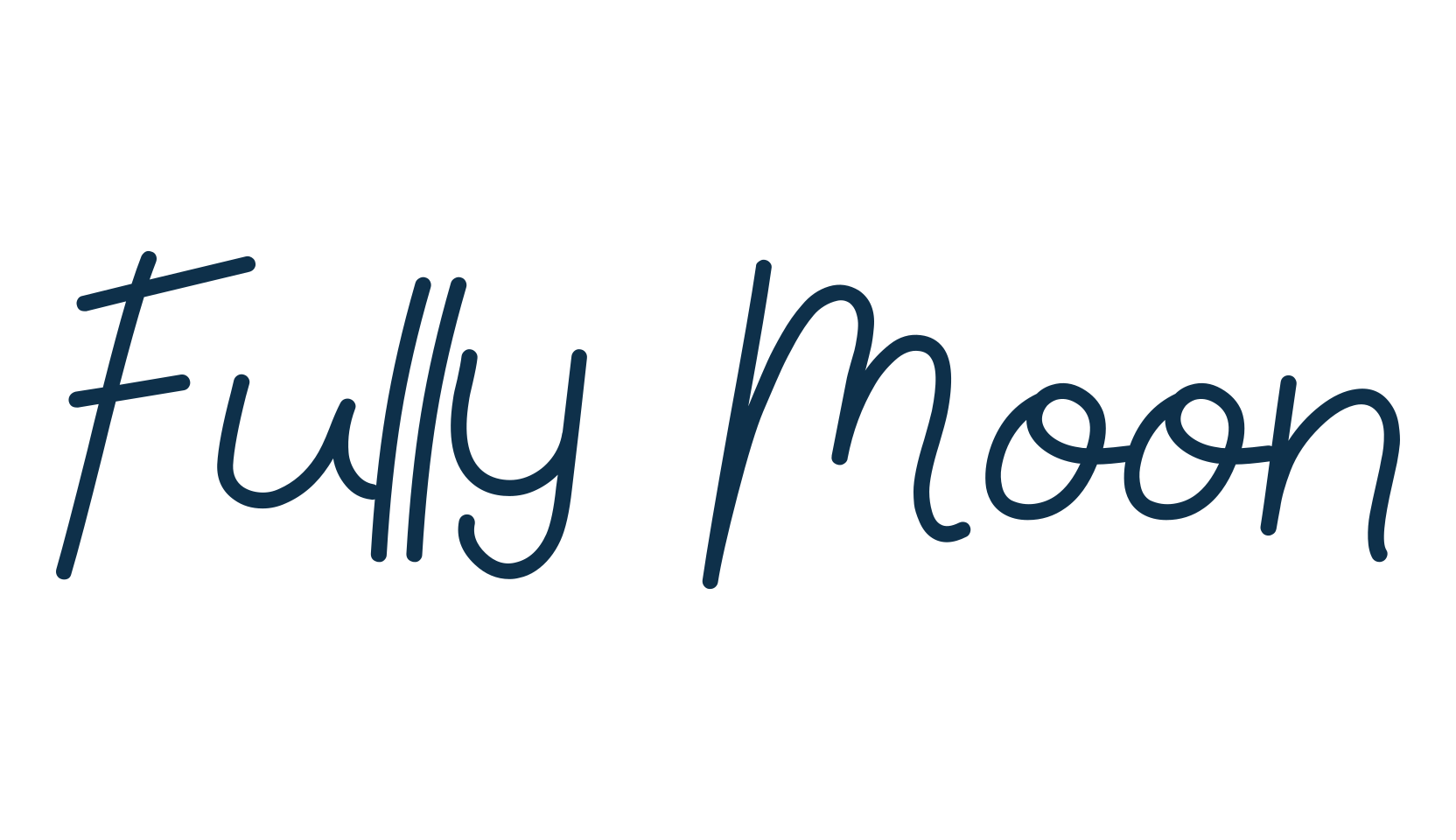 Fully Moon, handwriting font preview