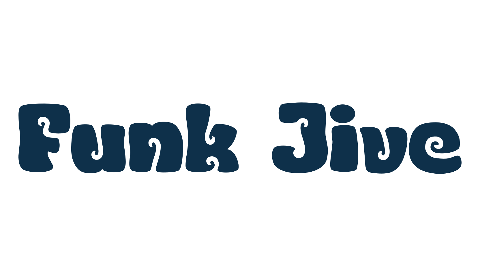 Funk Jive, groovy font preview