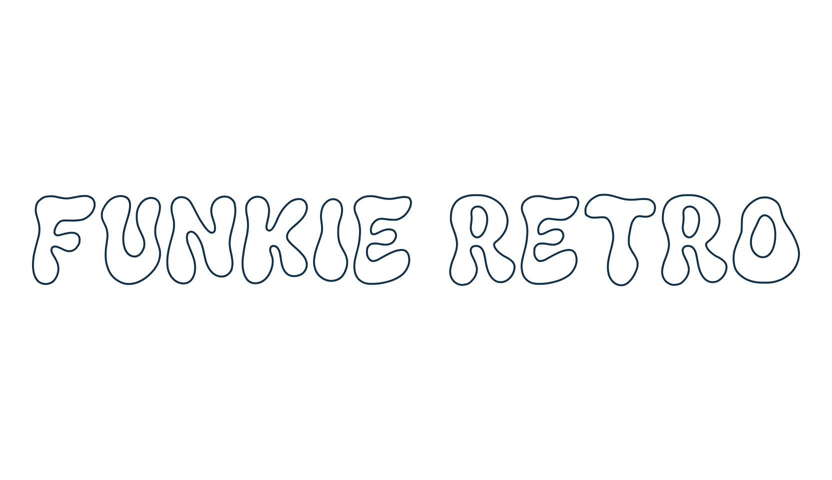 Funkie Retro, groovy font preview