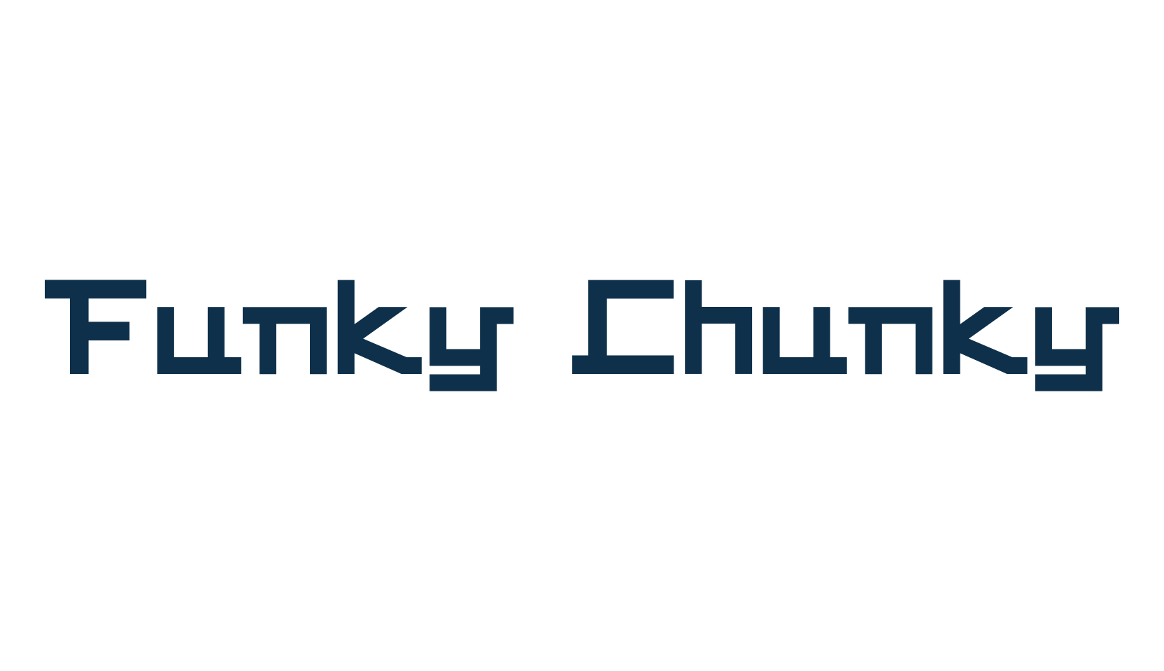 Funky Chunky, square font preview
