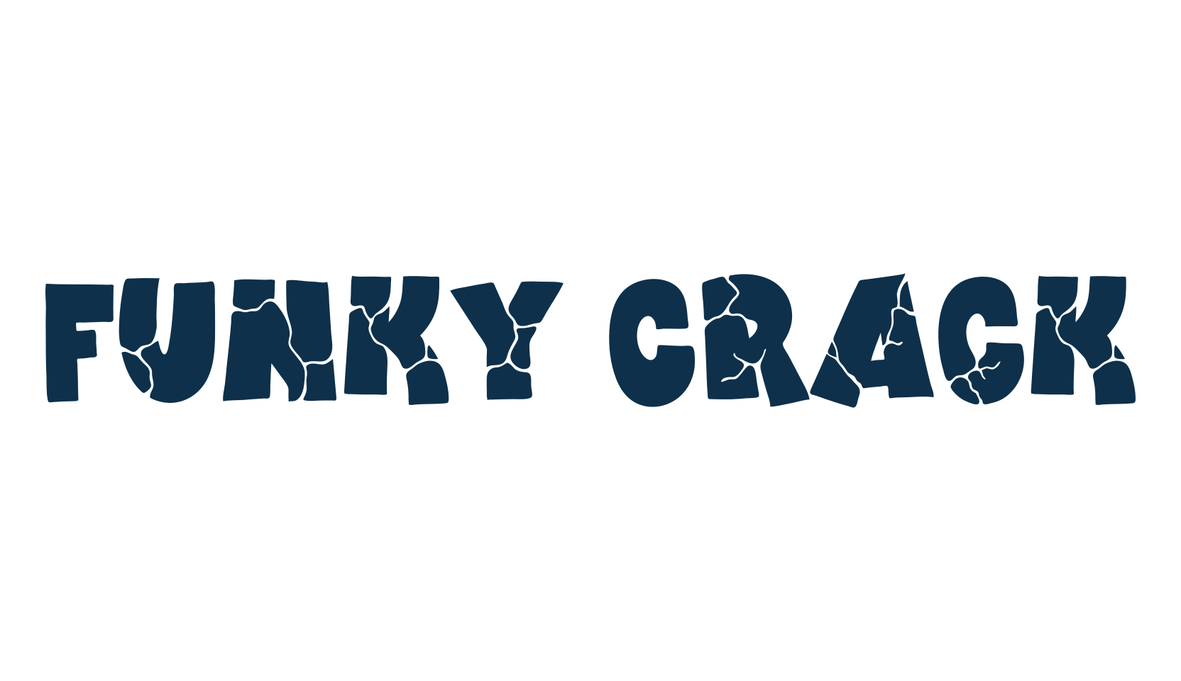 Funky Crack, fancy cartoon decorative font preview