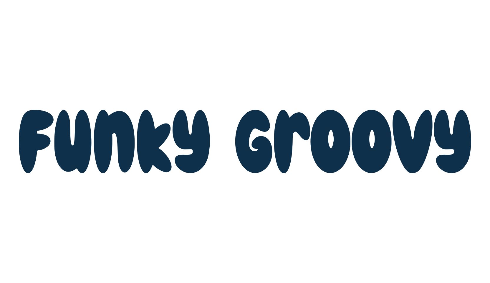 Funky Groovy, cartoon font preview