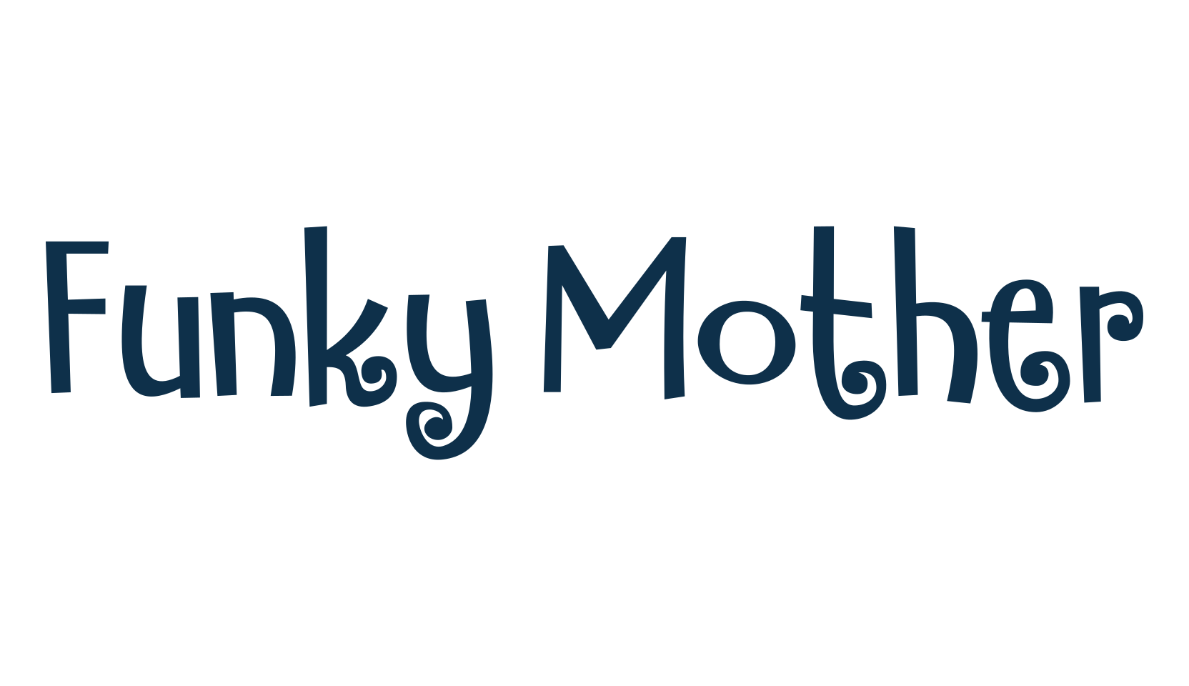 Funky Mother, curly font preview