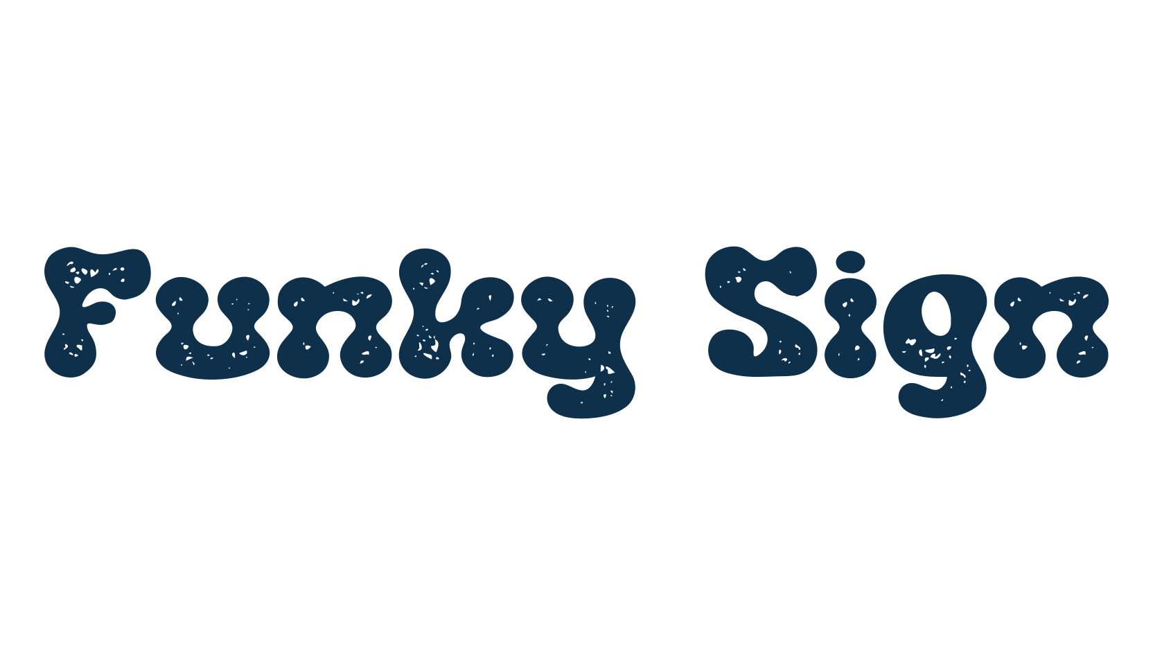 Funky Sign, fancy groovy decorative font preview