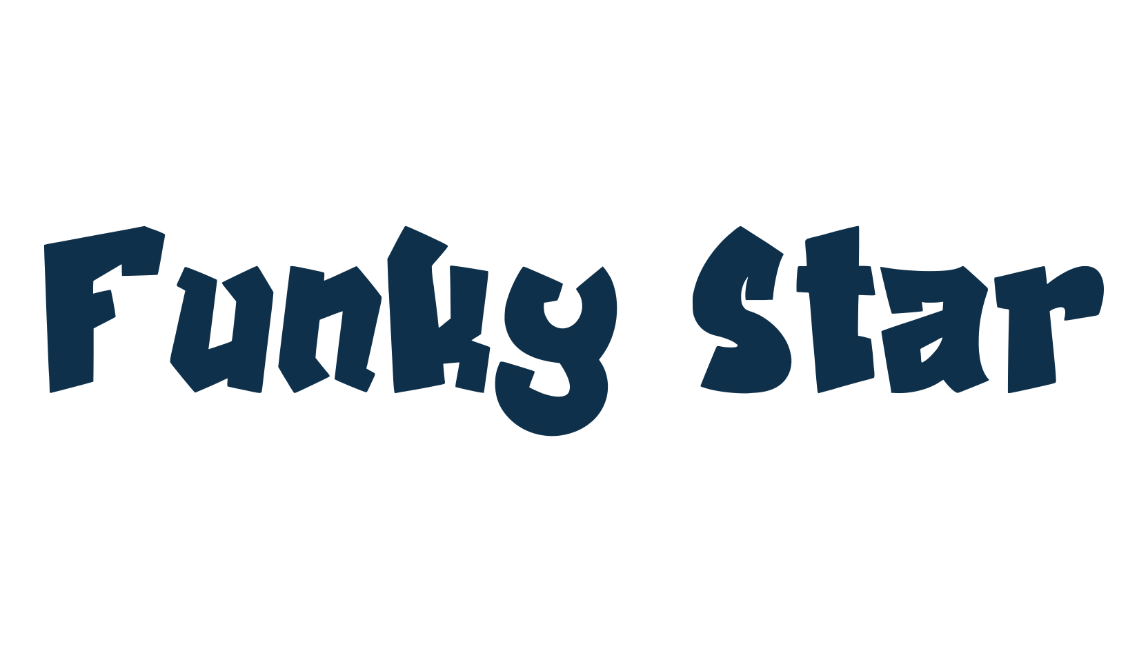 Funky Star, graffiti font preview