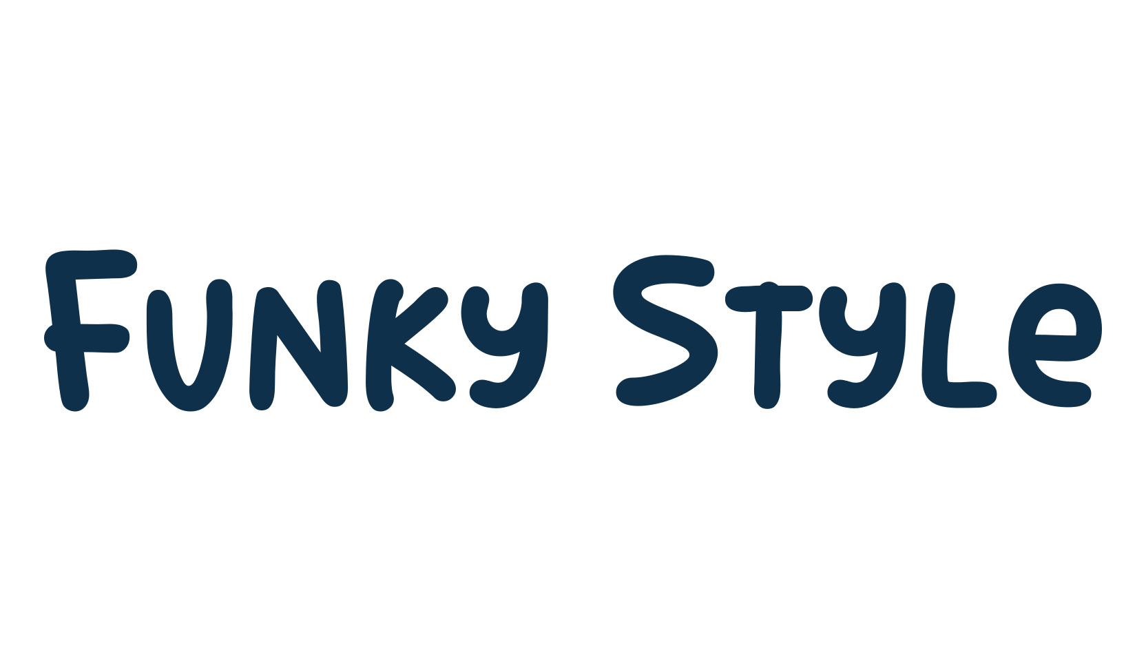 Funky Style, cartoon font preview