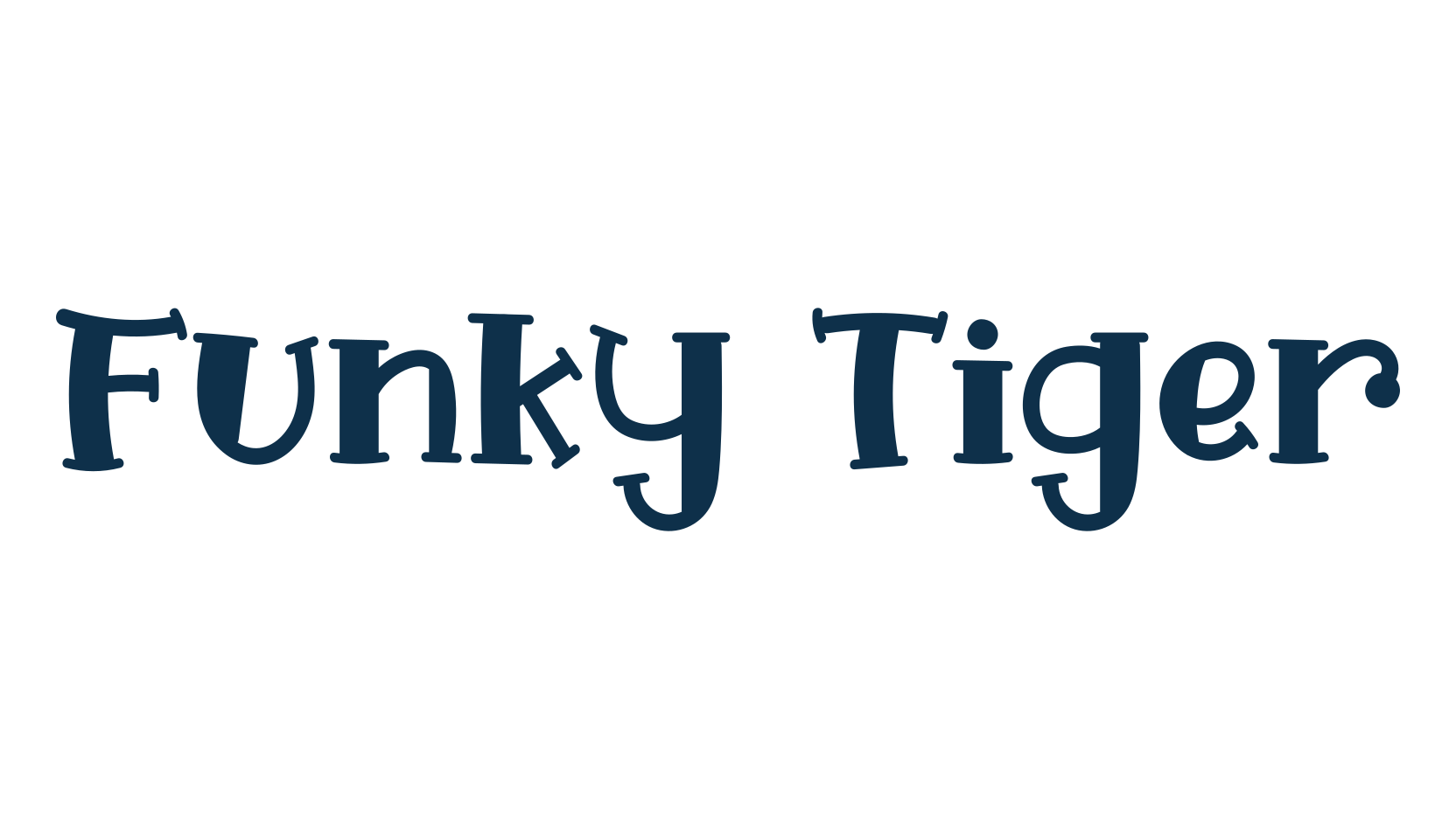 Funky Tiger, cartoon font preview