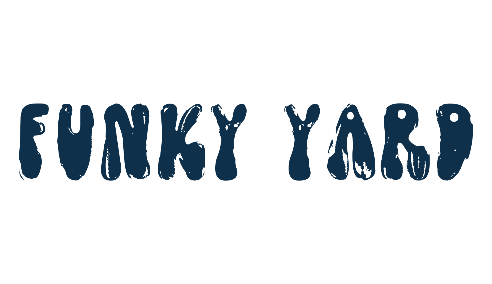 Funky Yard, fancy groovy decorative font preview