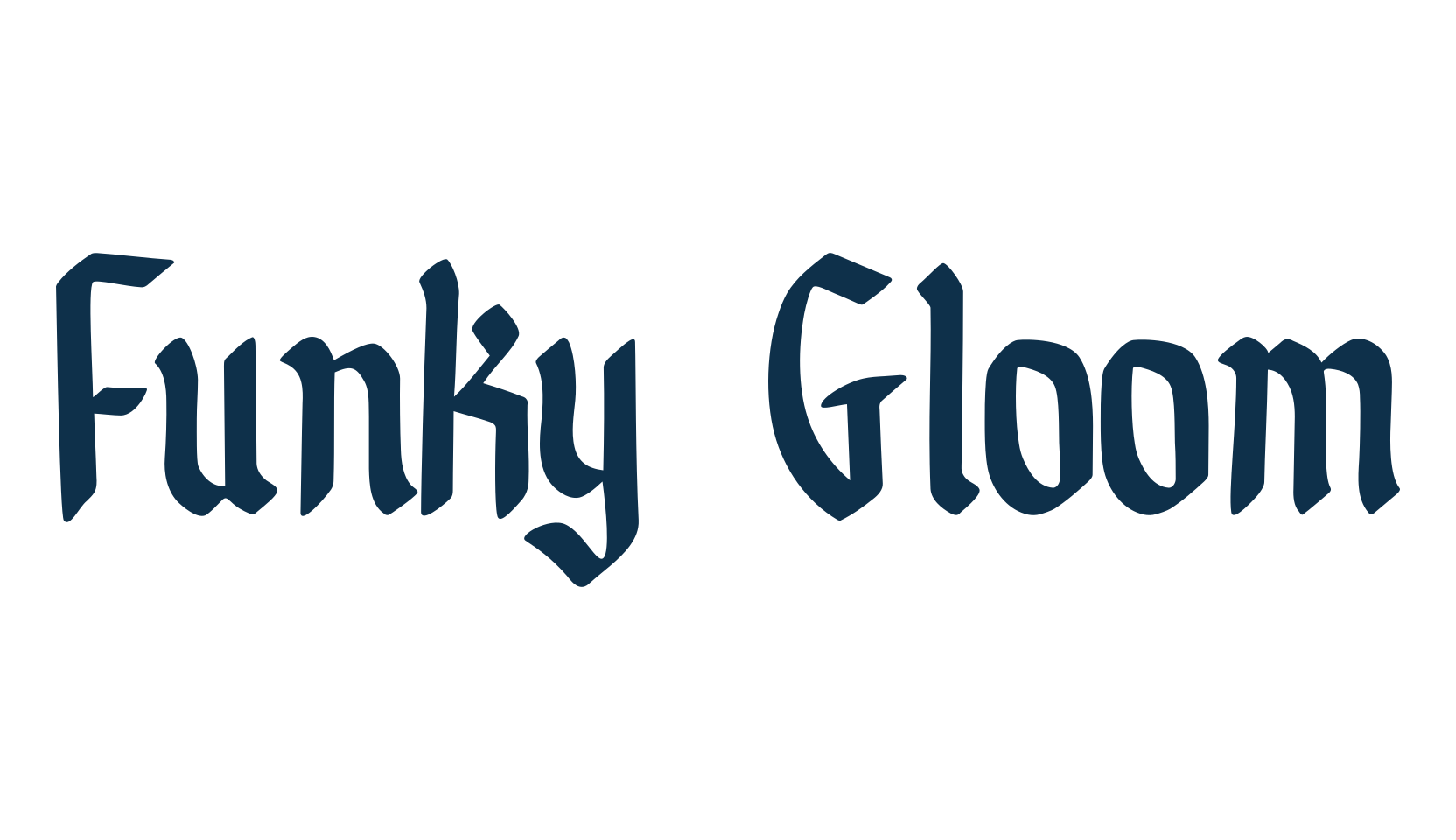 Funky Gloom, modern font preview