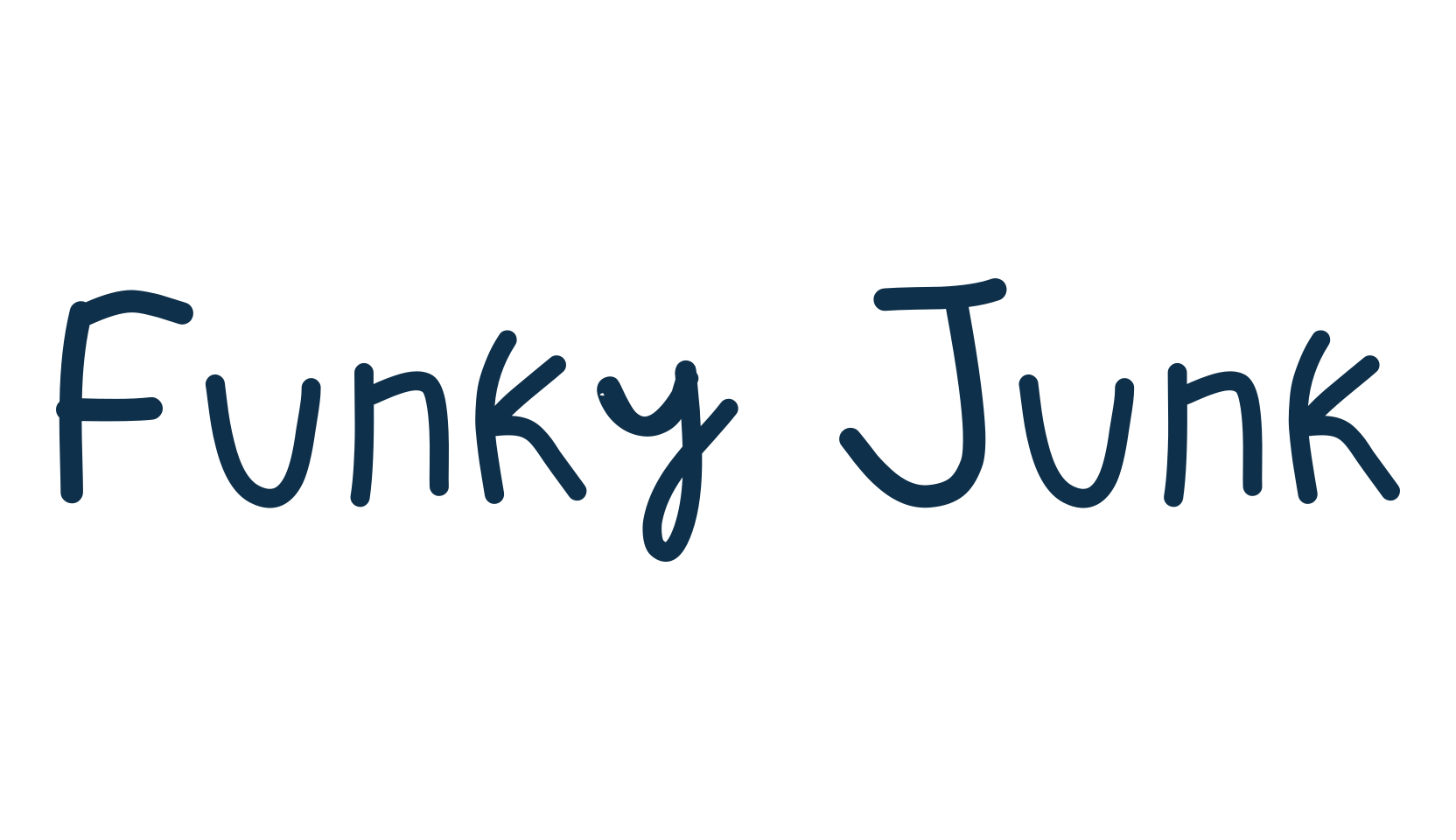 Funky Junk, handwriting font preview