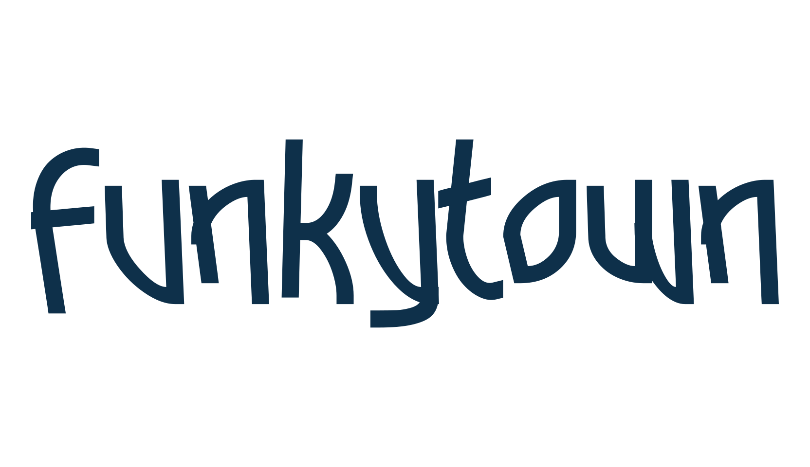 Funkytown, fancy cartoon decorative font preview
