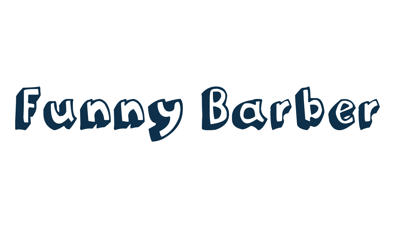 Funny Barber, cartoon font preview