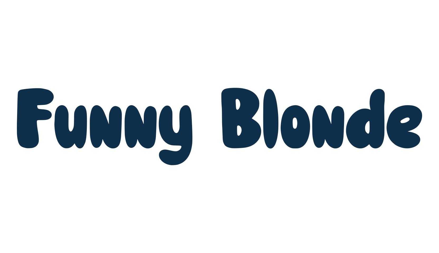 Funny Blonde, fancy cartoon decorative font preview