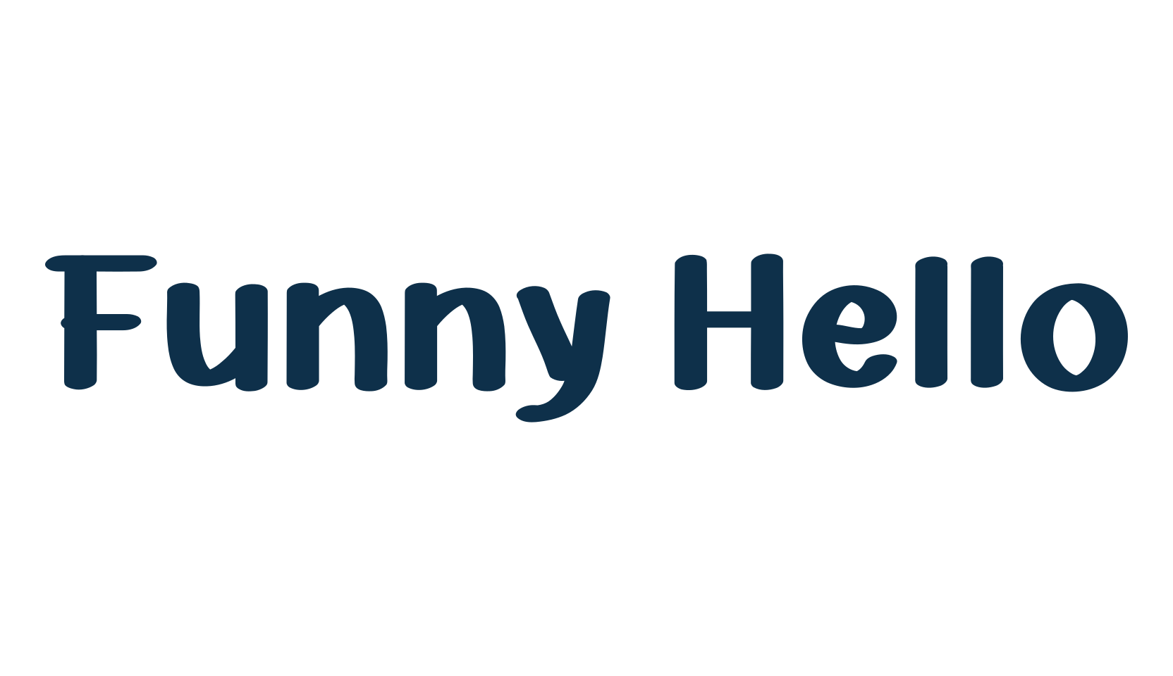 Funny Hello, cartoon font preview