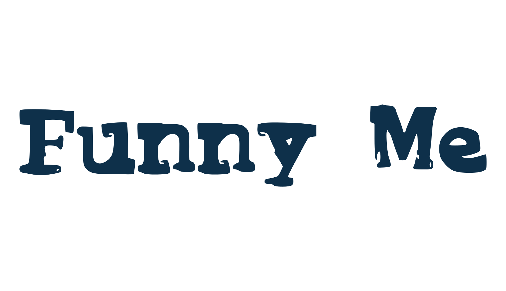 Funny Me, eroded font preview