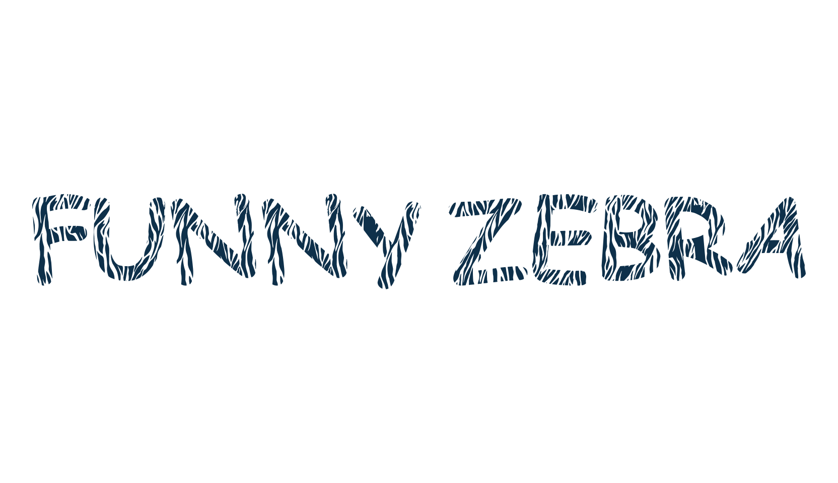 Funny Zebra, cartoon font preview