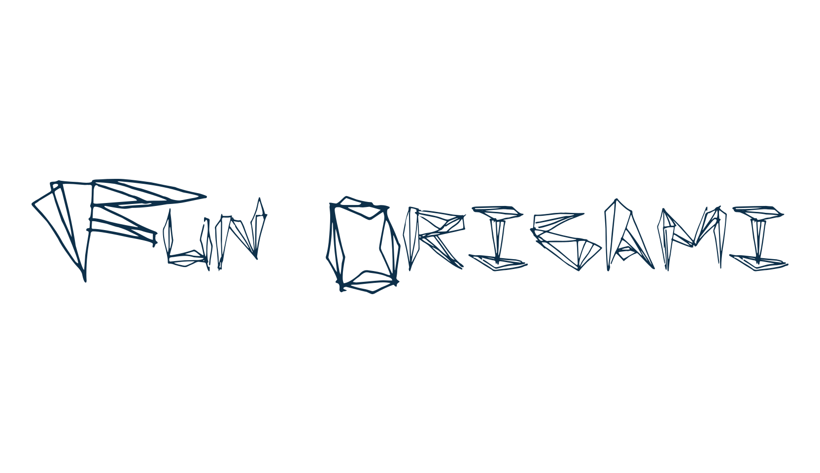 Fun Origami, cartoon font preview
