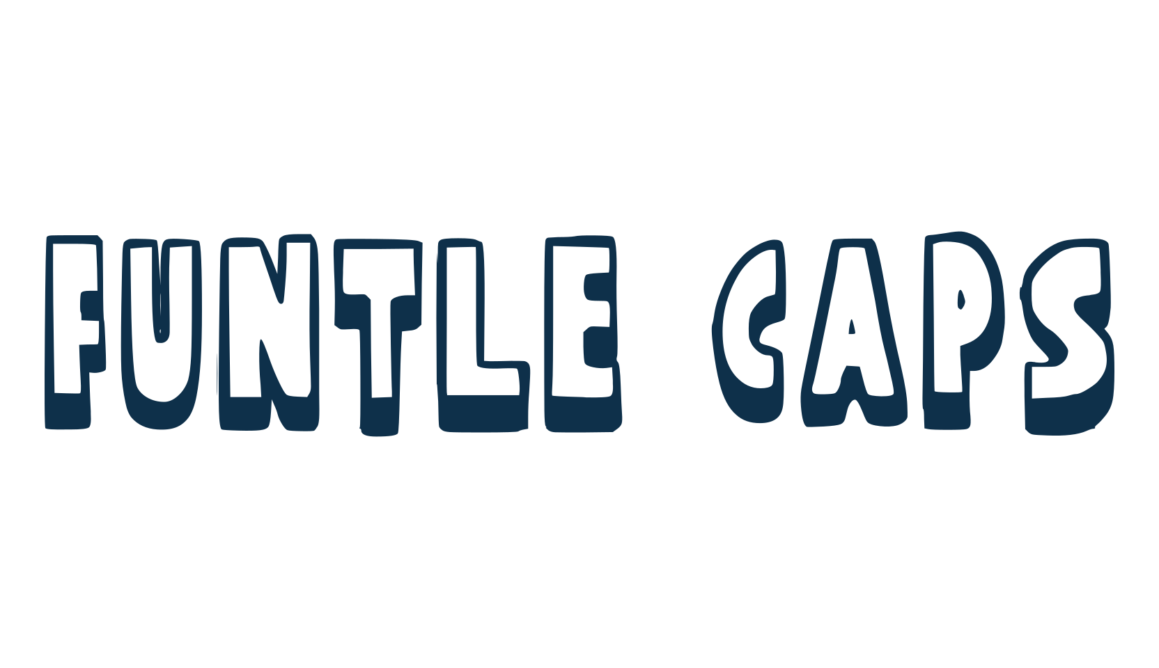 Funtle Caps, fancy cartoon decorative font preview
