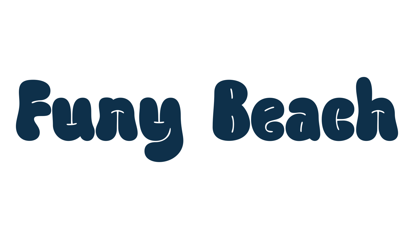 Funy Beach, groovy font preview