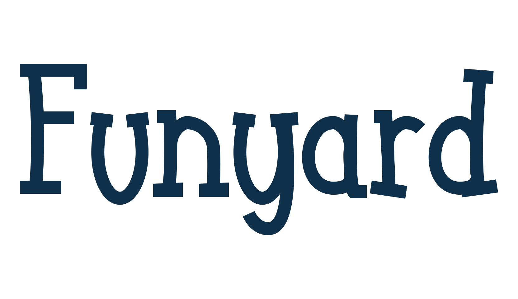 Funyard, cartoon font preview