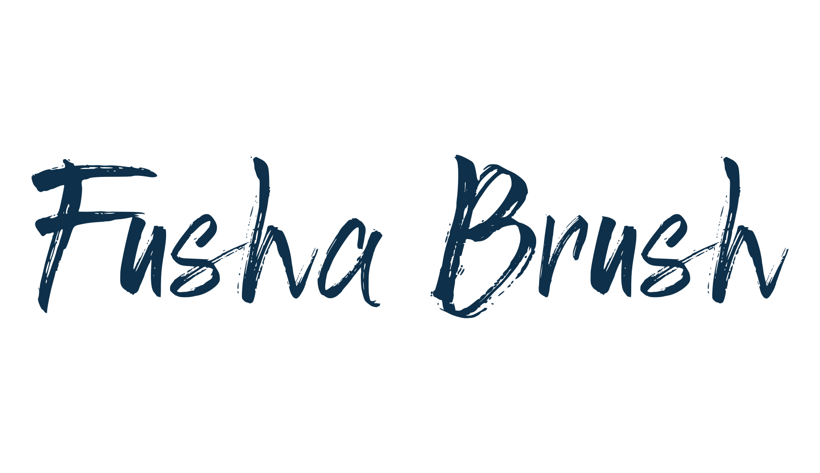 Fusha Brush, brush font preview