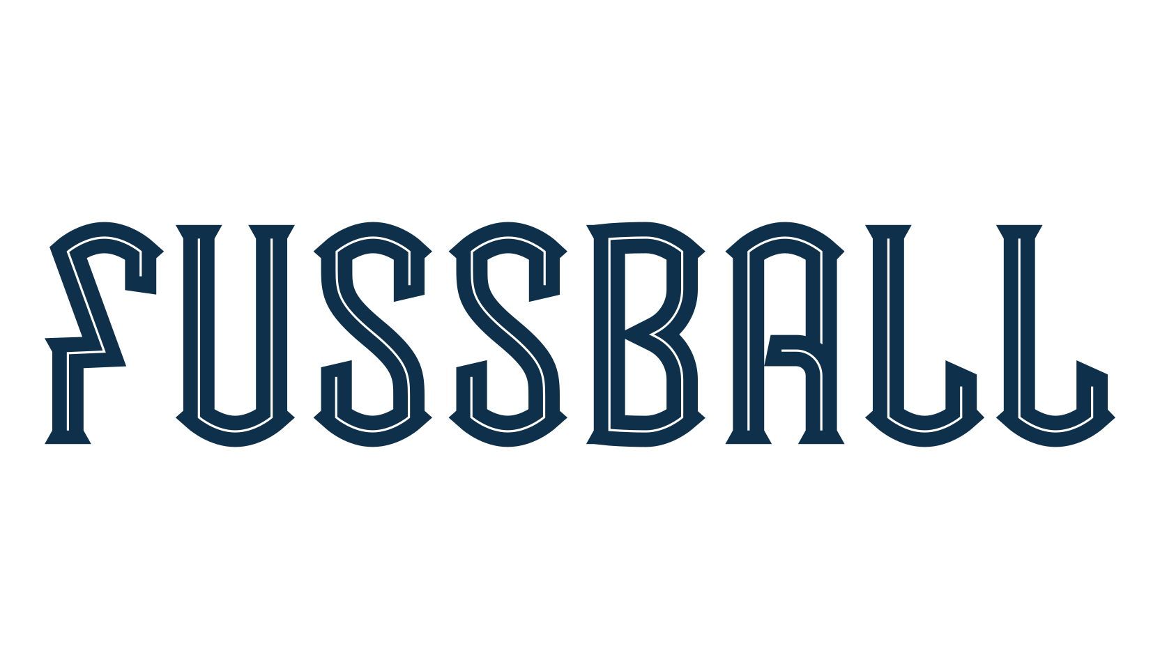 Fussball, gothic modern font preview