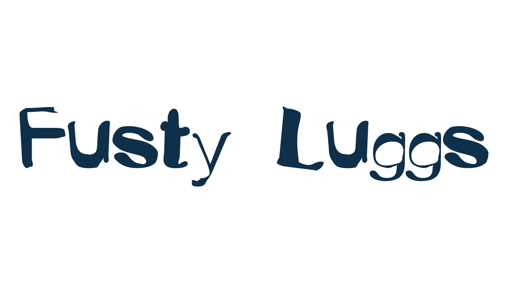 Fusty Luggs, eroded font preview