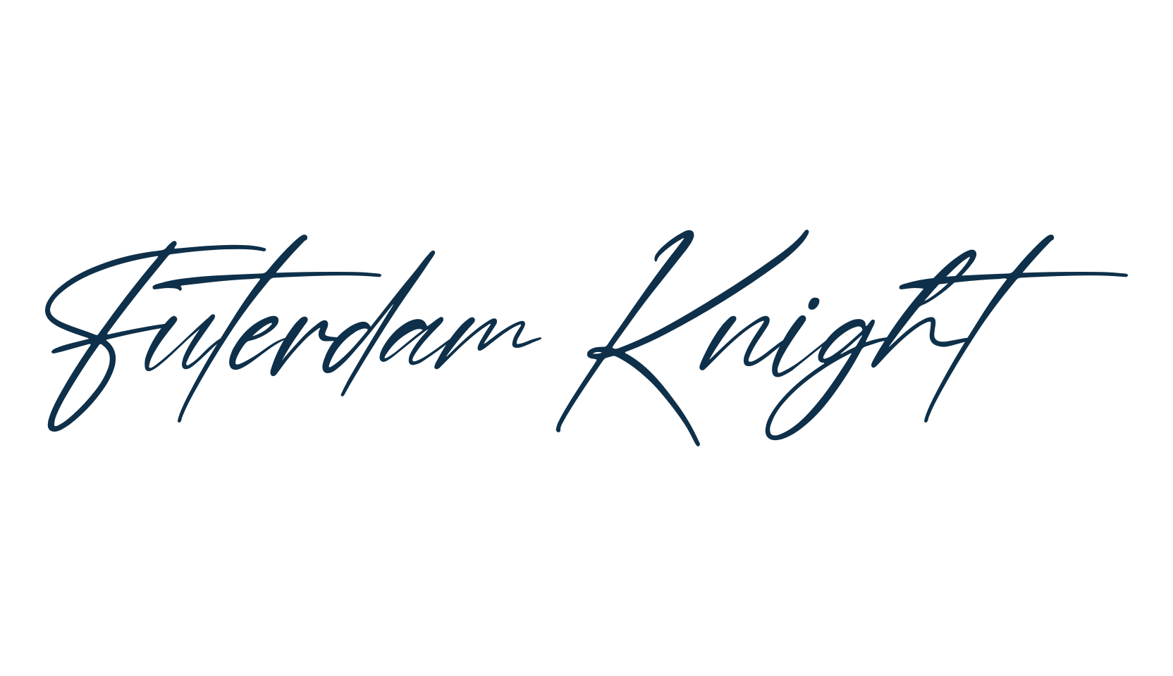 Futerdam Knight, script handwritten fancy decorative calligraphy font preview