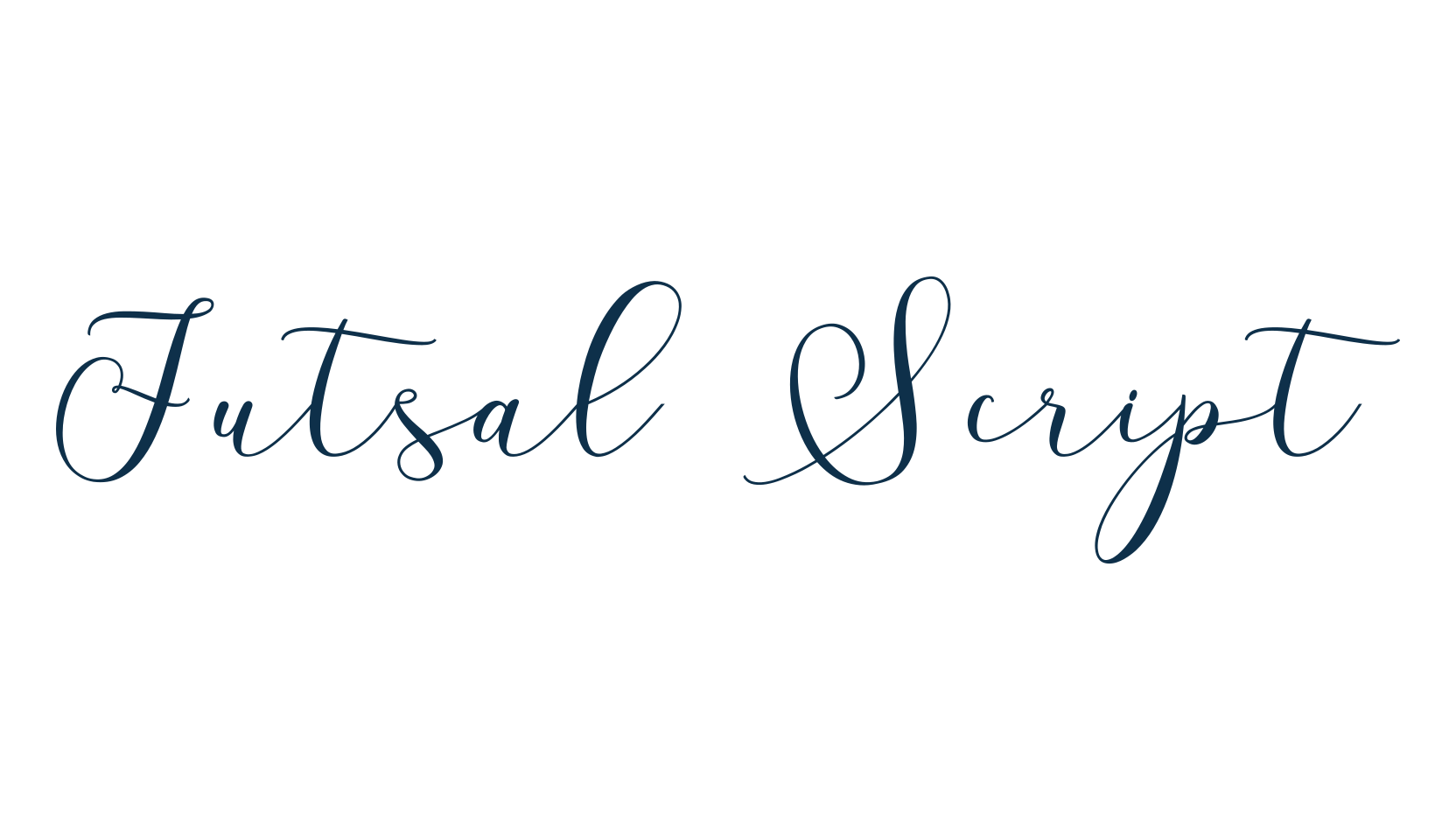 Futsal Script, calligraphy font preview