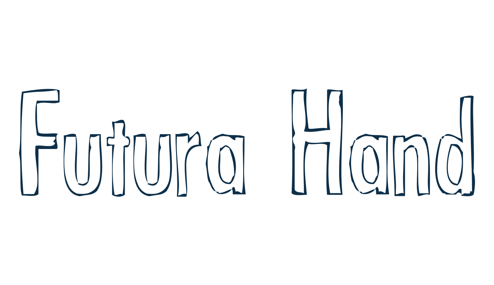 Futura Hand, fancy eroded decorative font preview