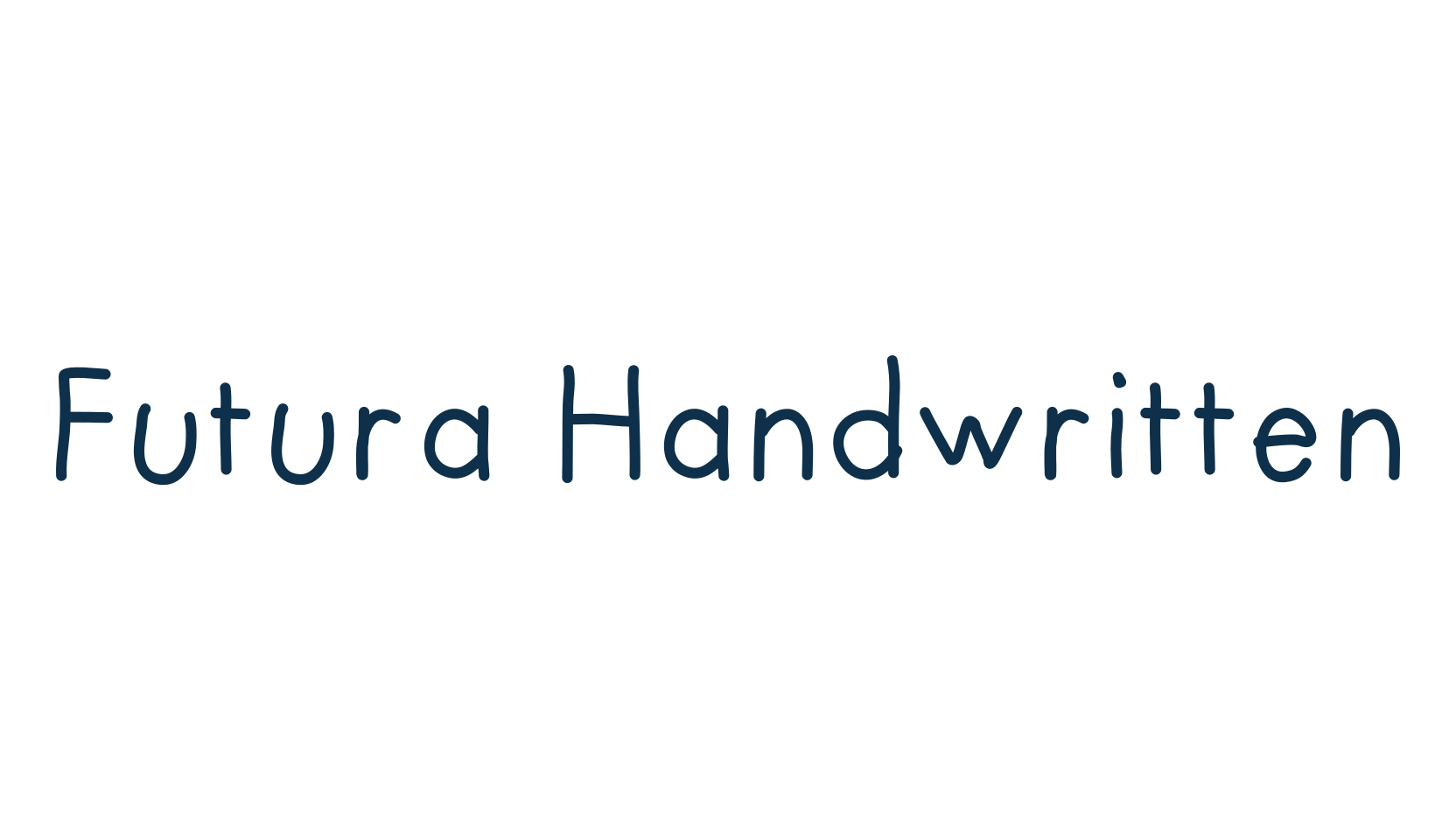 Futura Handwritten, cartoon font preview
