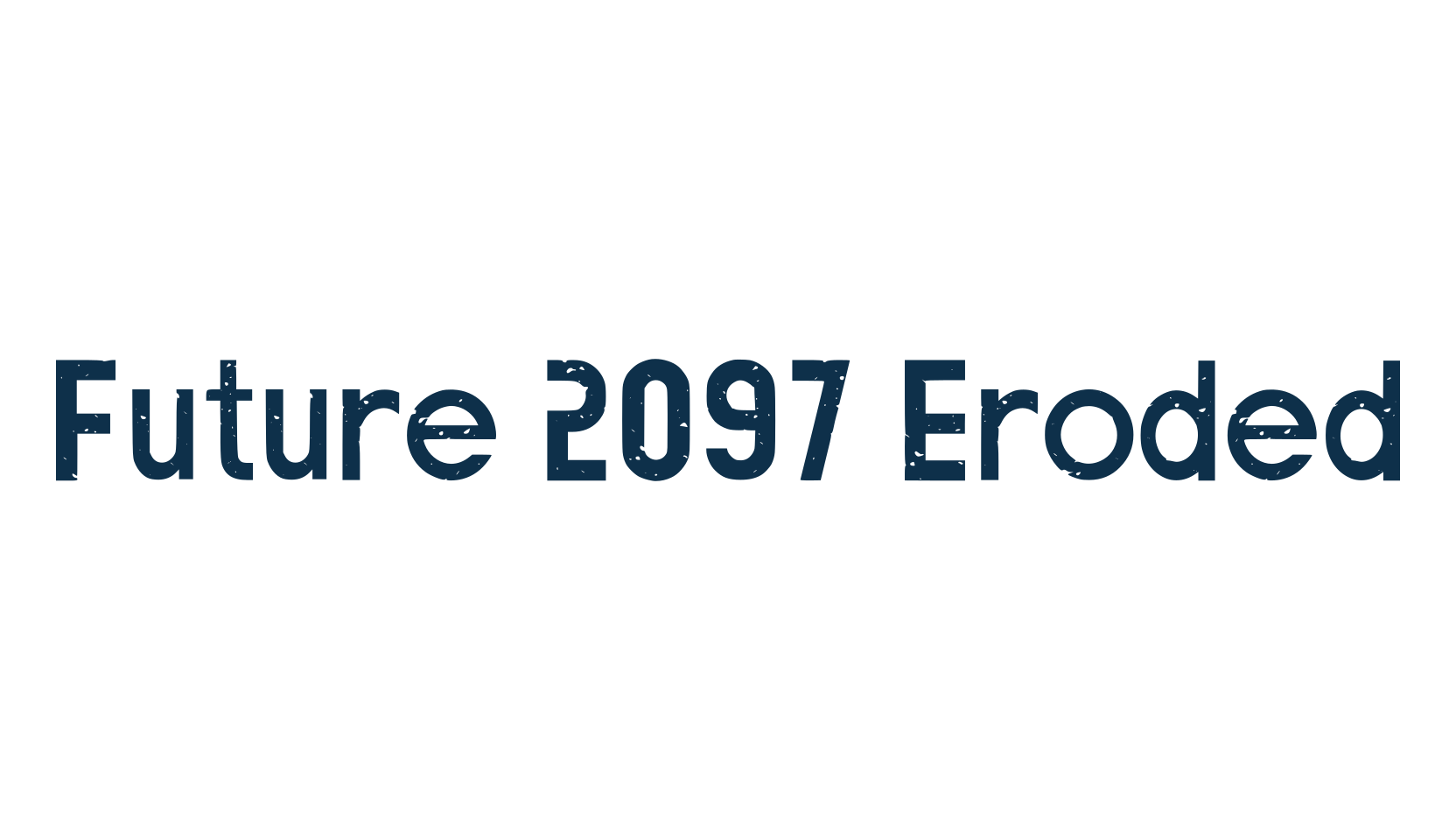 Future 2097 Eroded, eroded font preview