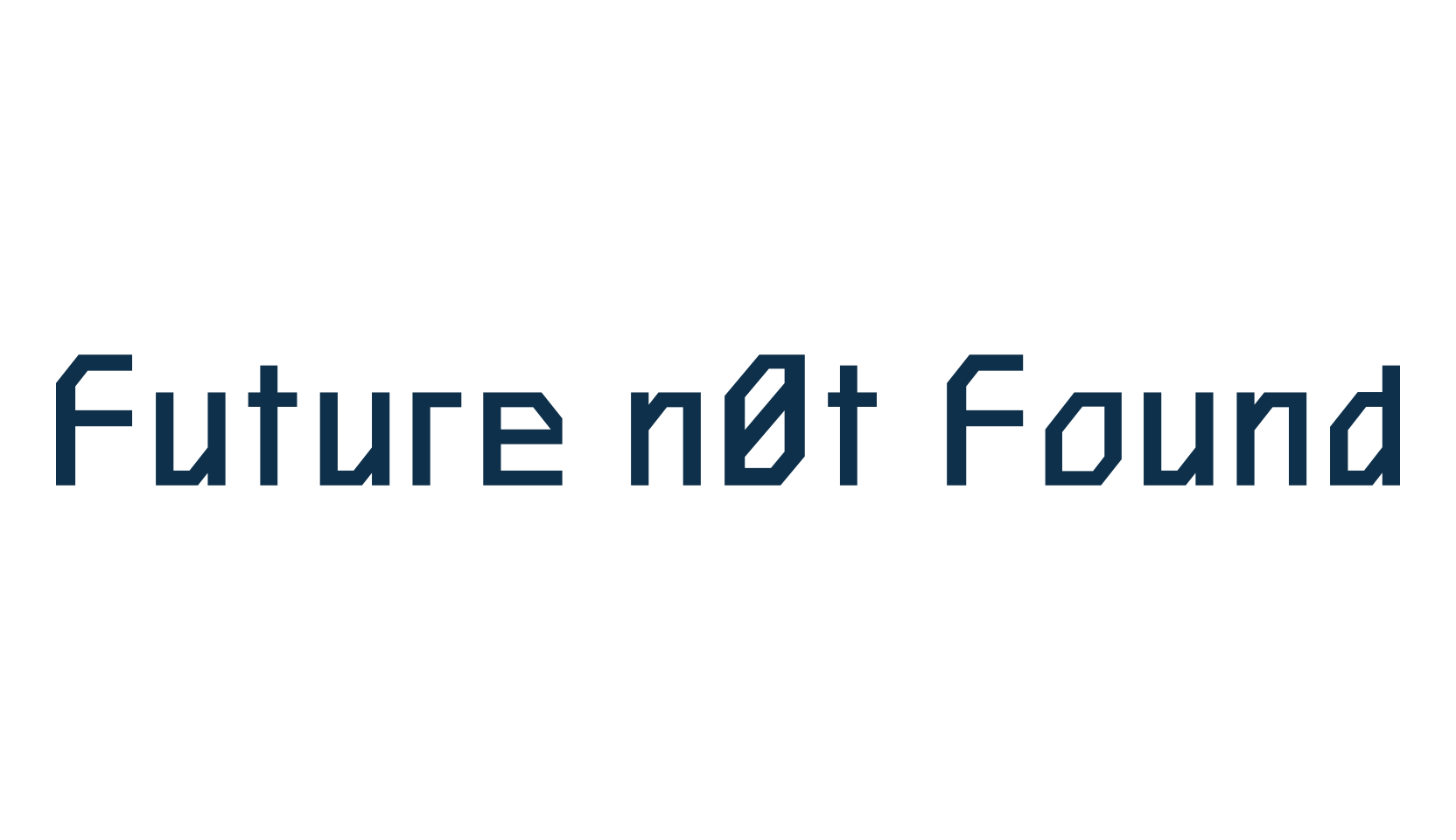 Future n0t Found, techno square sci-fi font preview