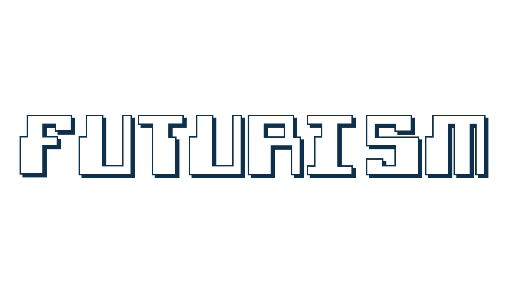 Futurism, techno square sci-fi font preview