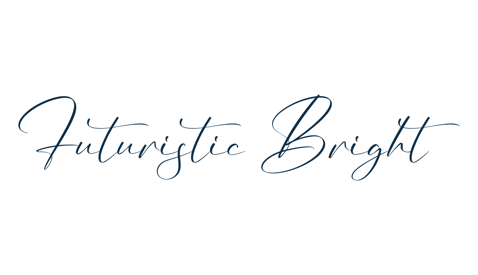 Futuristic Bright, script handwritten fancy decorative calligraphy font preview