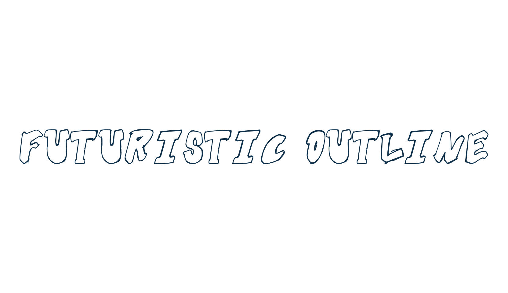 Futuristic Outline, fancy cartoon decorative font preview