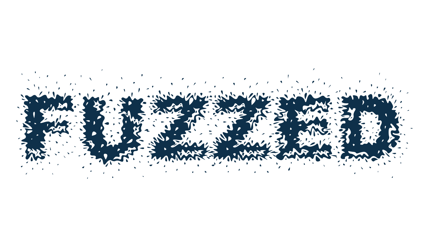Fuzzed, decorative font preview