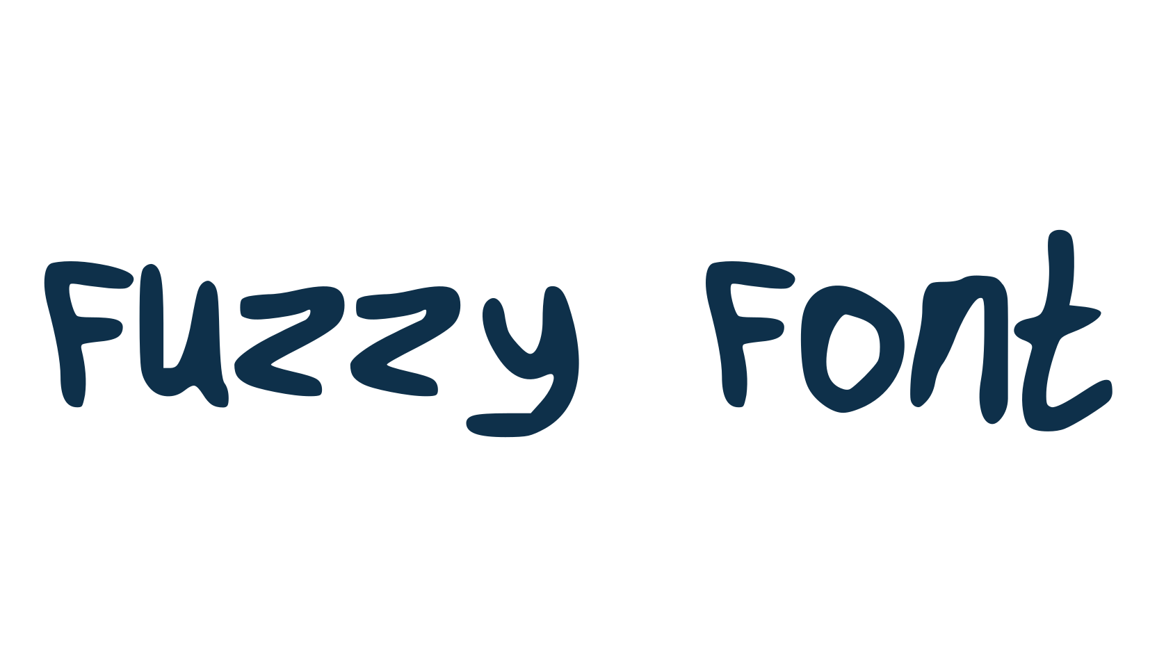 Fuzzy Font, script handwritten fancy decorative calligraphy font preview