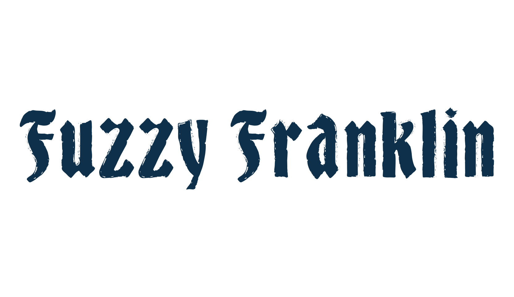 Fuzzy Franklin, gothic modern font preview