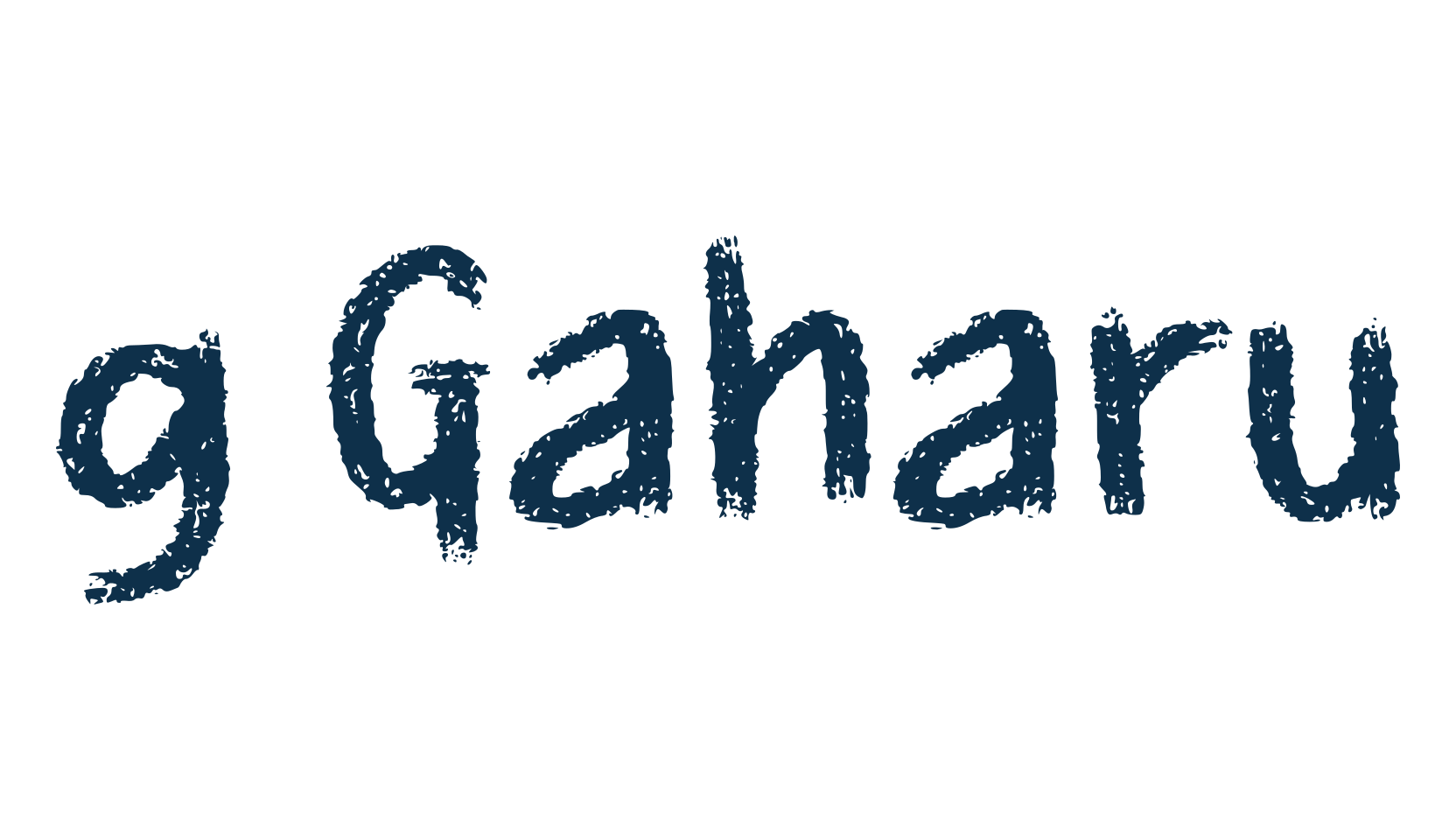 g Gaharu, trash font preview