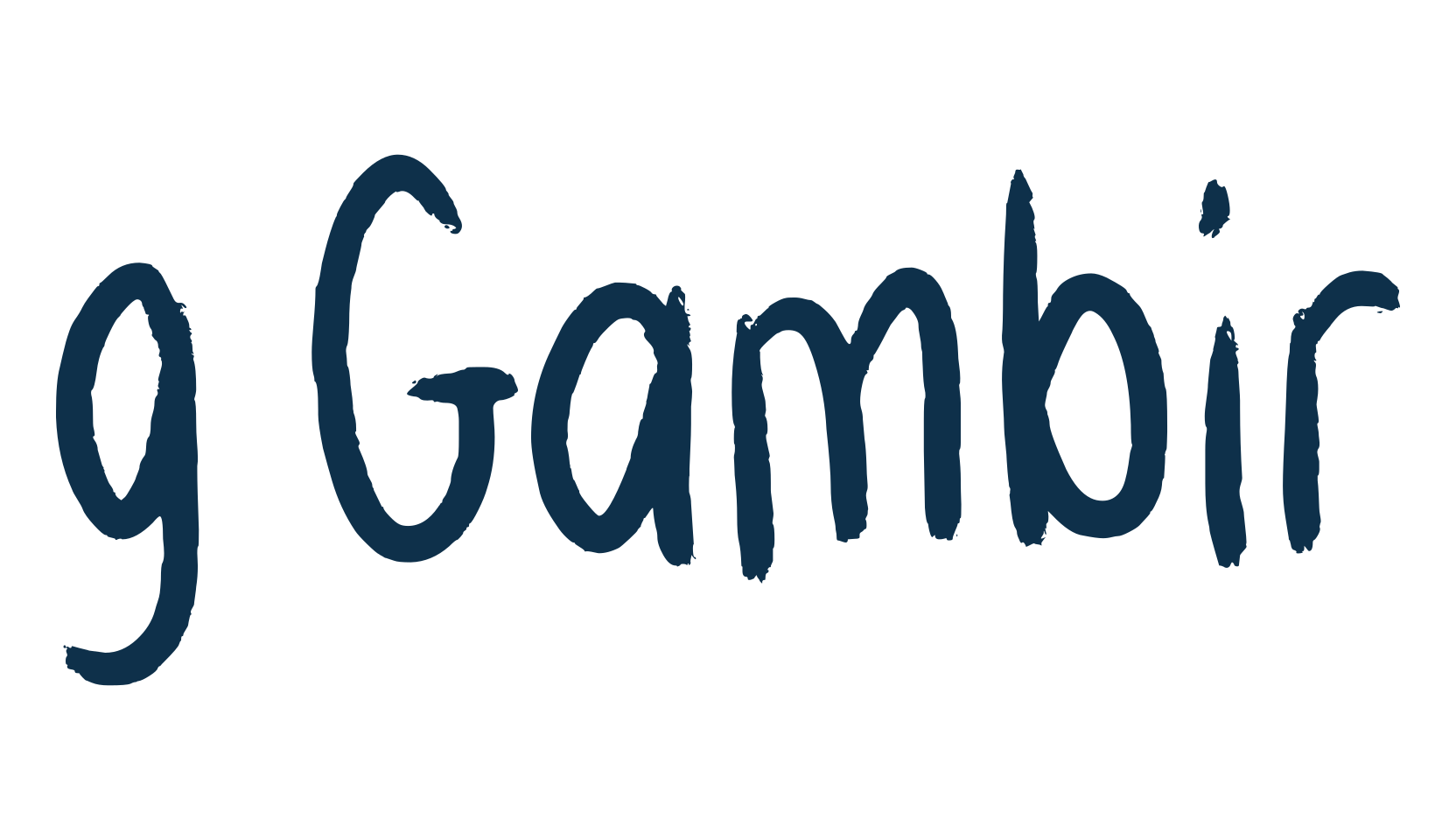 g Gambir, brush font preview