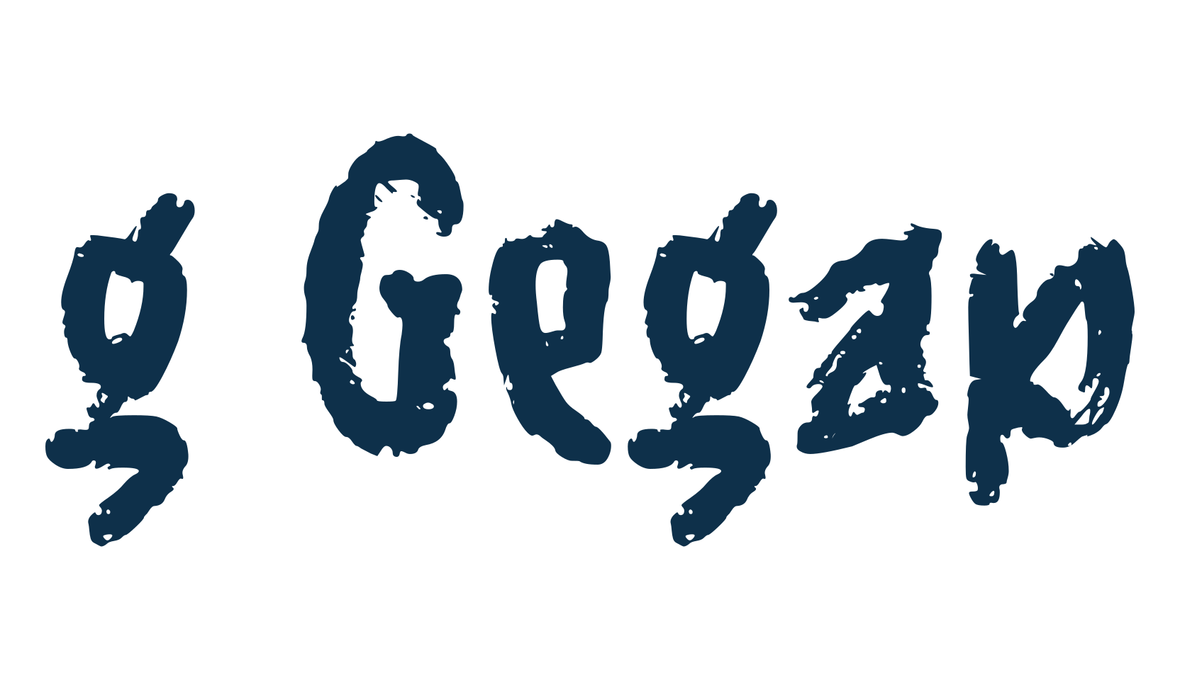 g Gegap, trash font preview