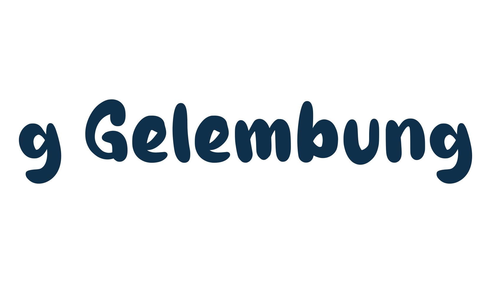 g Gelembung, fancy cartoon decorative font preview
