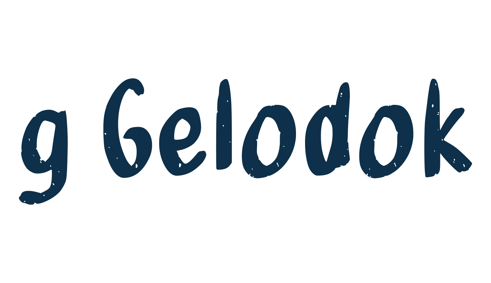 g Gelodok, brush font preview