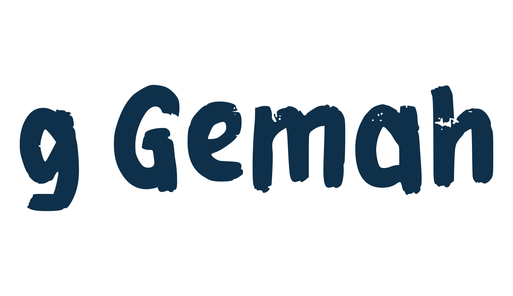 g Gemah, brush font preview
