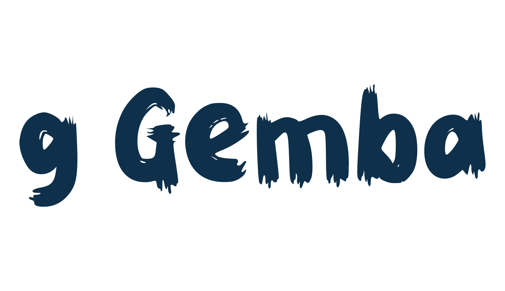g Gemba, brush font preview
