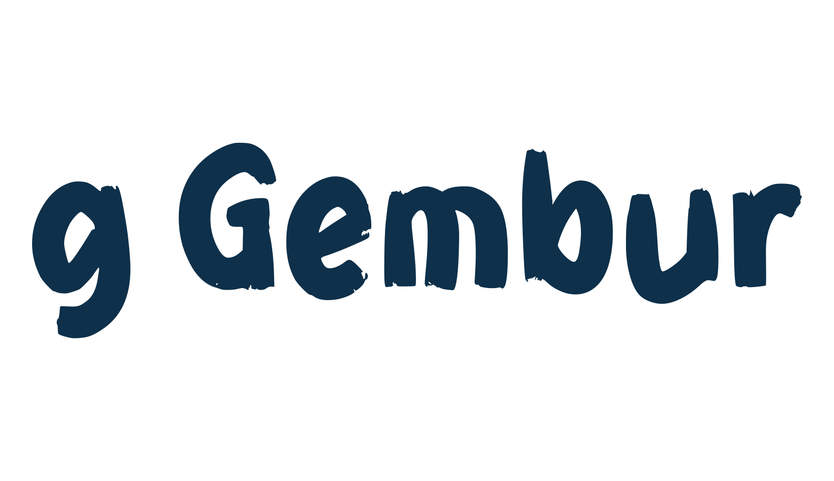 g Gembur, brush font preview