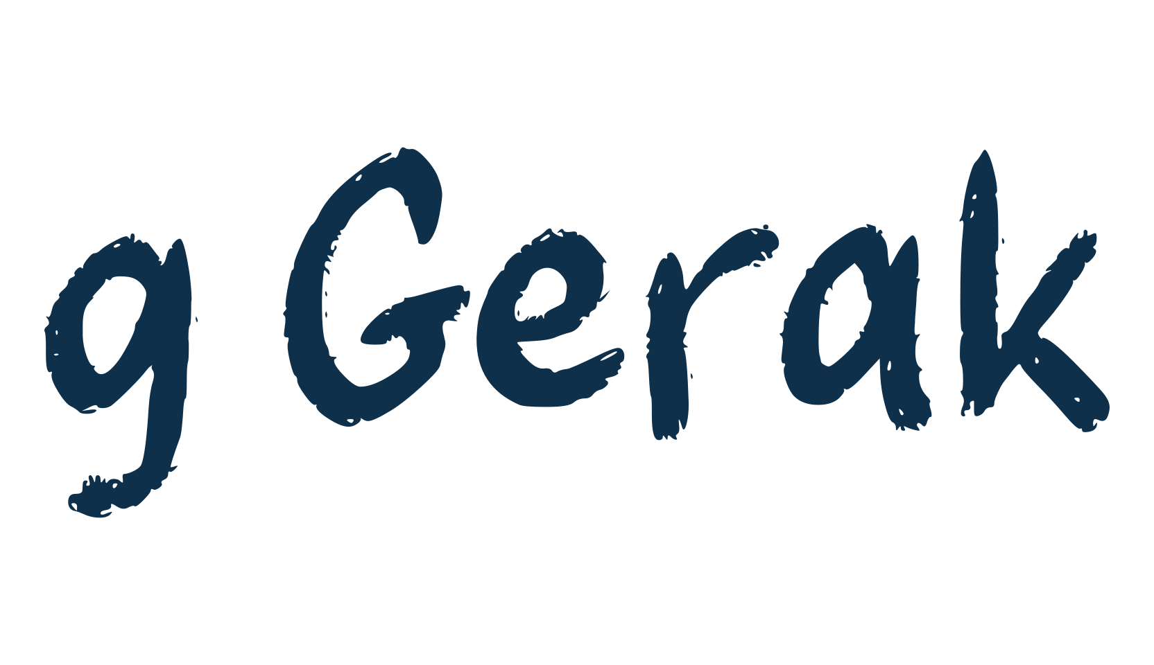 g Gerak, trash font preview